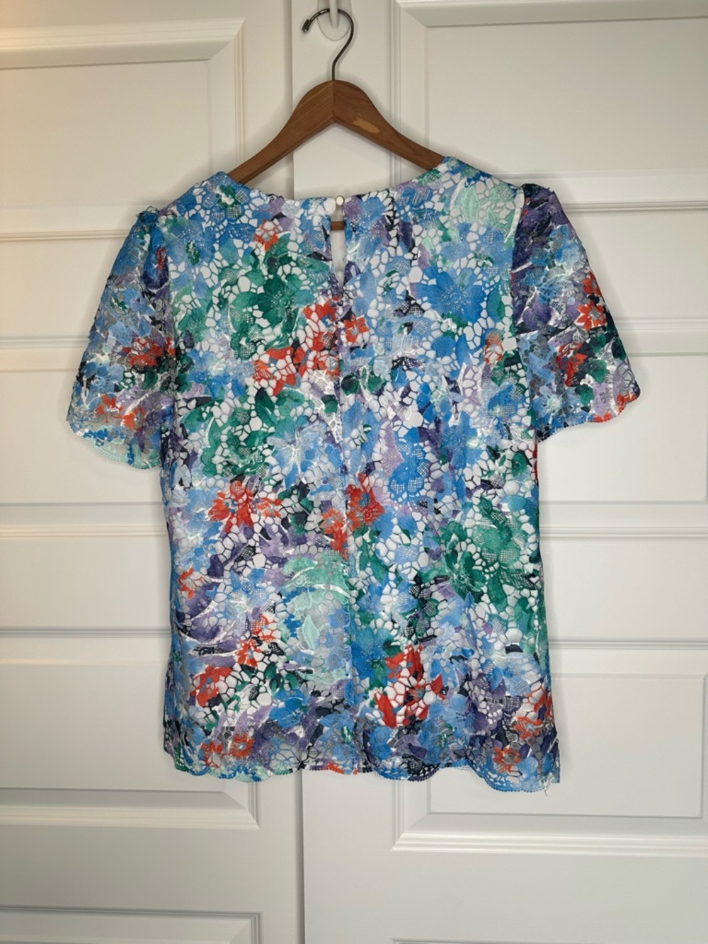 Susan Graver Occasions Floral Lace Top - EUC - Picture 5 of 8